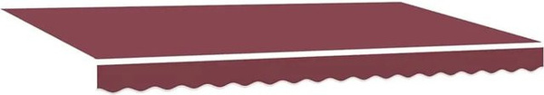 vidaXL Einziehbare Markise mit Fernbedienung in Bordeauxrot, B/H: 400 x 200 cm, Polyester mit Streifenmuster
