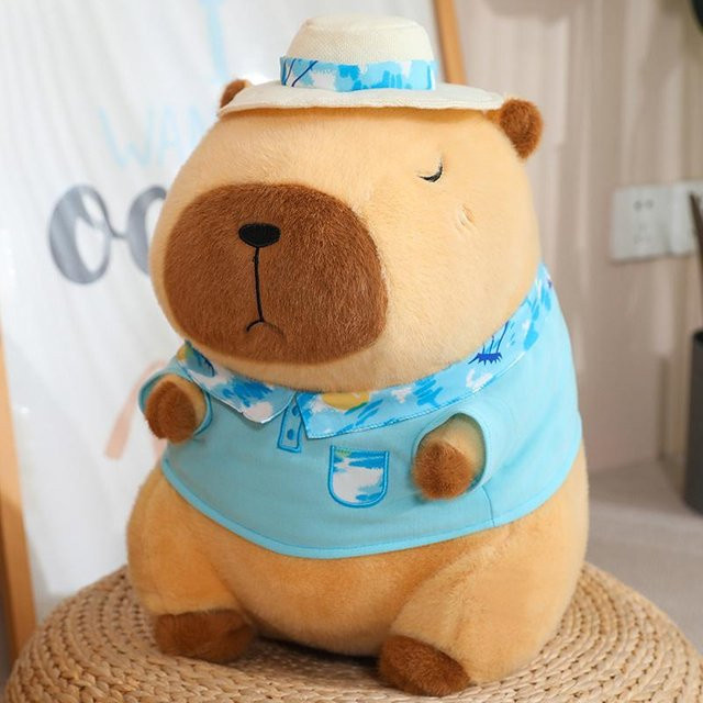 Kidsly Capybara Plüschtier, Blau, Braun, ab 14 Jahren - Bild 1
