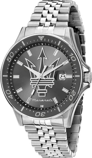 Maserati Herrenuhr Sfida, Edelstahl, Quarz, 44 mm, Grau, 10 ATM - Bild 1