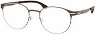 ic! berlin IC 5333 Korrektionsbrille, Halbrand, Rund, Metall, Unisex, braun grau - Bild 1