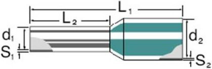 Weidmüller Aderendhülse 1,5 mm² teilisoliert in Schwarz, 500 Stück - Bild 1