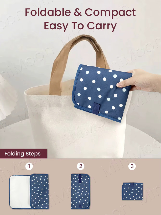 Wasserdichte und faltbare Wickelunterlage von momo&dudu in Multicolour für die Babyhygiene auf Reisen - Bild 3