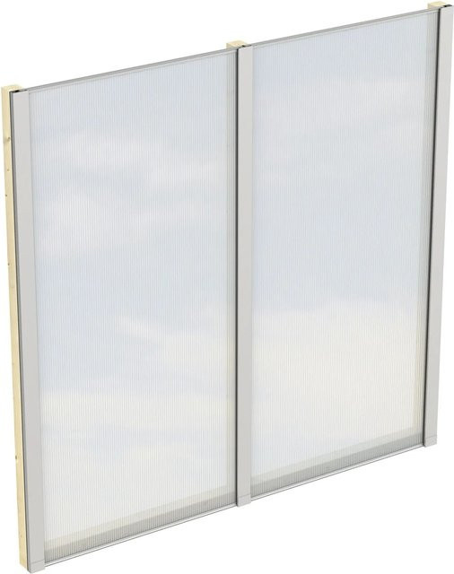 Skan Holz Seitenwand mit Polycarbonatplatten in Fichte Natur, B/H: 78,5 x 200 cm - Bild 1