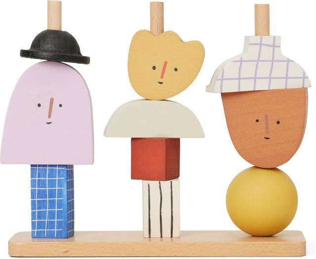 Ferm Living Charakter Stacking Blöcke, Multi, Holz, ab 3 Jahre - Bild 1