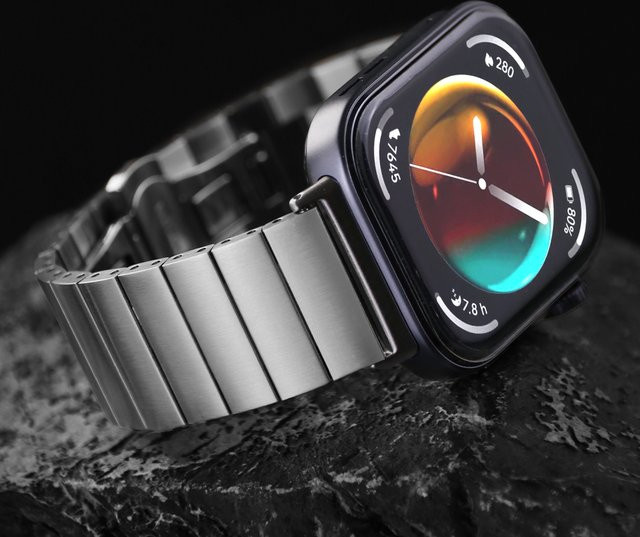 jansin Uhrenarmband Edelstahl, Silber, für Huawei Fit3 Fit4 Fit5pro - Bild 1