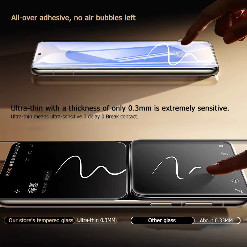 3er-Pack Samsung Galaxy S25 Displayschutzfolie aus gehärtetem 9H Glas, transparent, kompatibel mit Fingerabdruck-Entsperrung - Bild 6