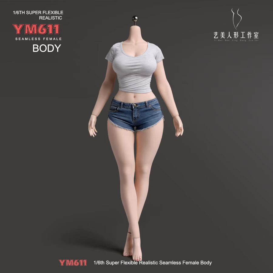 JIAOU DOLL YM611 weiblicher nahtloser Körper, Actionfigur-Körper, Maßstab 1:6, 12 Zoll, Soldatin - Bild 2