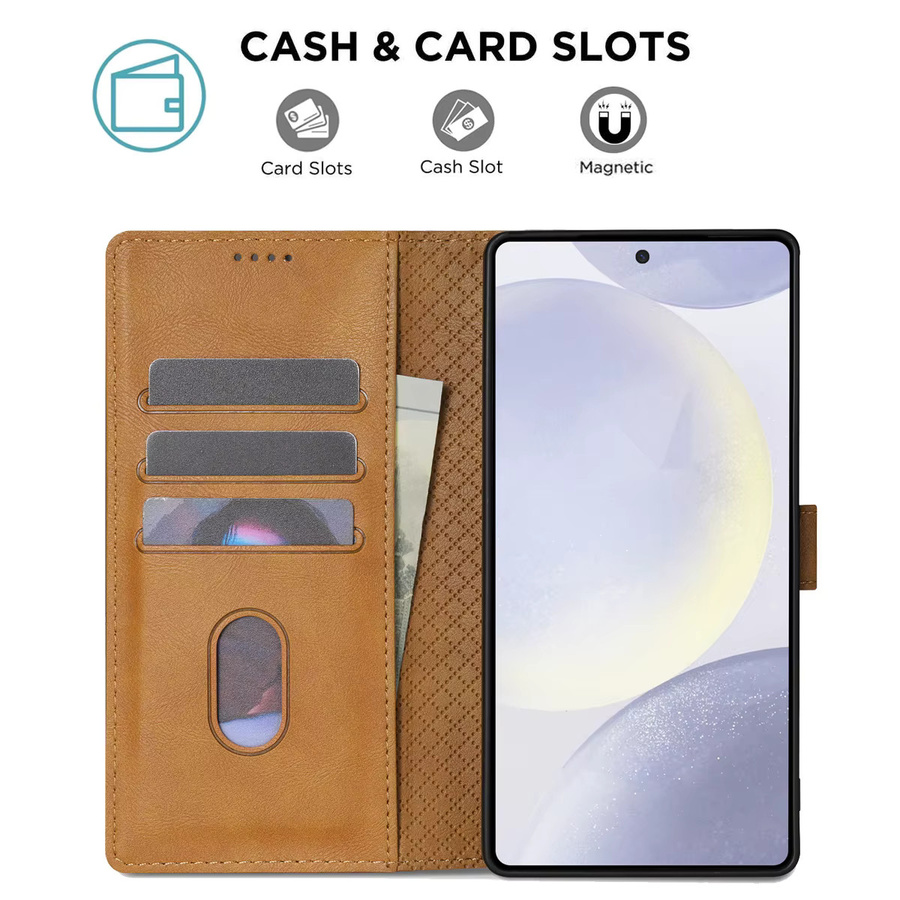 Business Flip Leder Brieftasche Case für Samsung Galaxy A-Serie in Blau - Bild 4