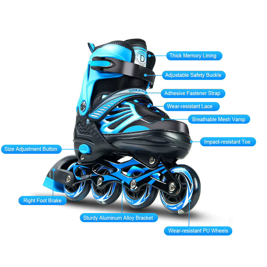 TOMSHOO Tracer Inline Skates, einstellbar, mit Beleuchtung, Rollschuhe - Bild 2