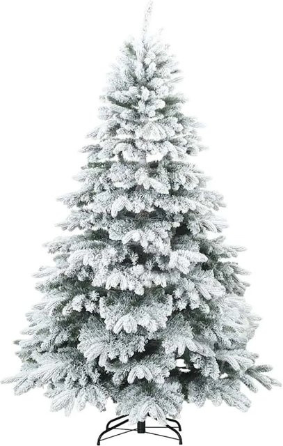vidaXL Künstlicher Weihnachtsbaum Grün mit 300 warmweißen LEDs, Höhe: 210 cm, aus PE und PVC - Bild 1