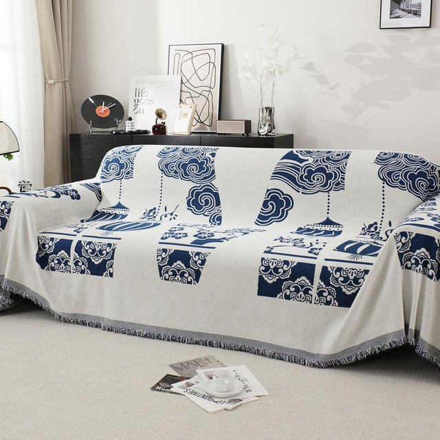 Rutschfestes Sofa-Handtuch aus Chenille im modernen Design, Anti-Katzenkralle Sofabezug, Breite: 180 cm, Tiefe: 130 cm - Bild 1