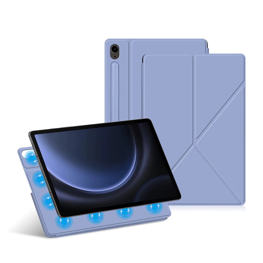 Magnetische Smart Book Cover Schutzhülle für Samsung Galaxy Tab S9 FE 10.9 Zoll SM-X510 SM-X516B in Schwarz - Bild 5