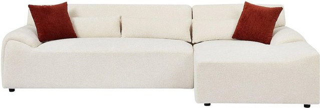 Vente-unique Sofa Ovilio in Beige mit Chenille-Stoff, L-Form, Breite: 293 cm - Bild 1