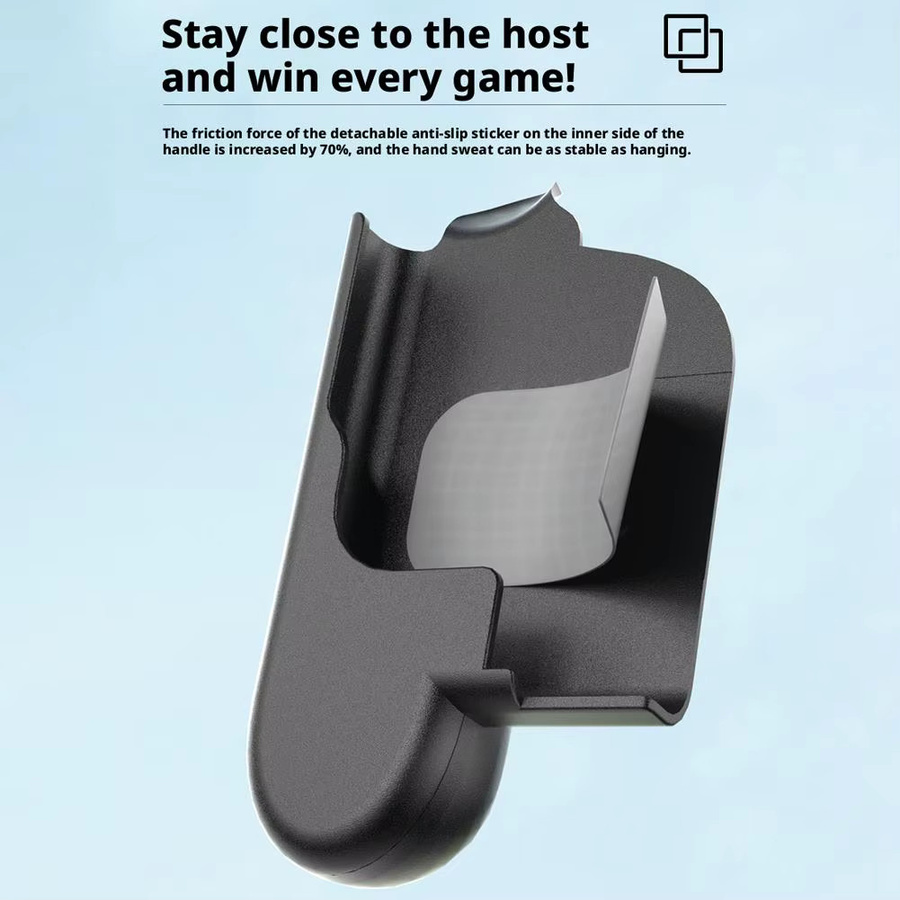 Ergonomischer und rutschfester Handgriff für Switch 2 mit geteilten Griffen in Schwarz - Bild 5