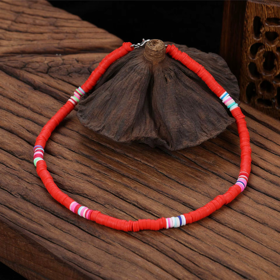 amofa Halskette, Polymer Clay, Bunte Perlen, Damen - Bild 3