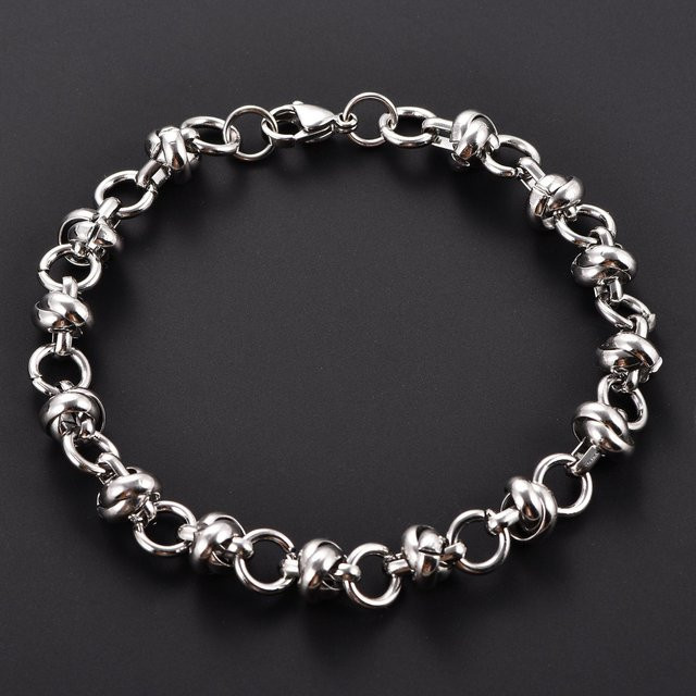 Armband Edelstahl, silber, 20cm, Unisex - Bild 1