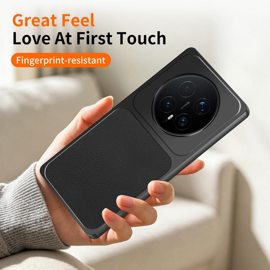 Premium Lammleder Handyhülle für Huawei Honor Magic 8 7 6 Pro in Schwarz - Bild 2