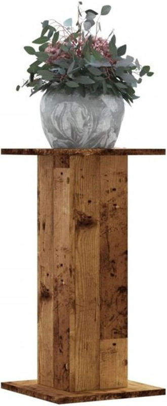 Vidaxl Pflanzenständer 2er Set in Altholz-Optik Braun aus Holzwerkstoff B/T/H: 30 x 30 x 60 cm - Bild 1
