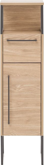 SCHILDMEYER Midischrank Limone Badschrank Eiche hell Nachbildung B/H/T: 30,4 x 112,5 x 33,1 cm - Bild 1