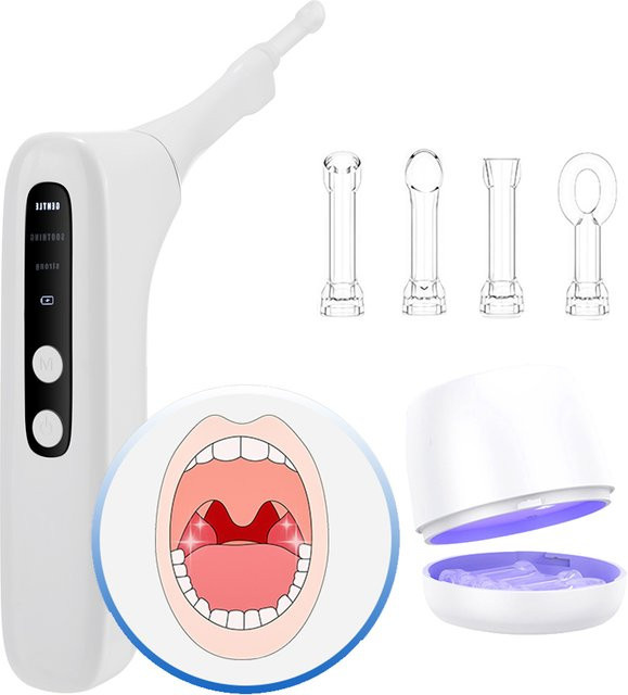 Hailicare Tonsil-Stein-Entferner-Set, elektrisch, Unisex, weiß - Bild 1