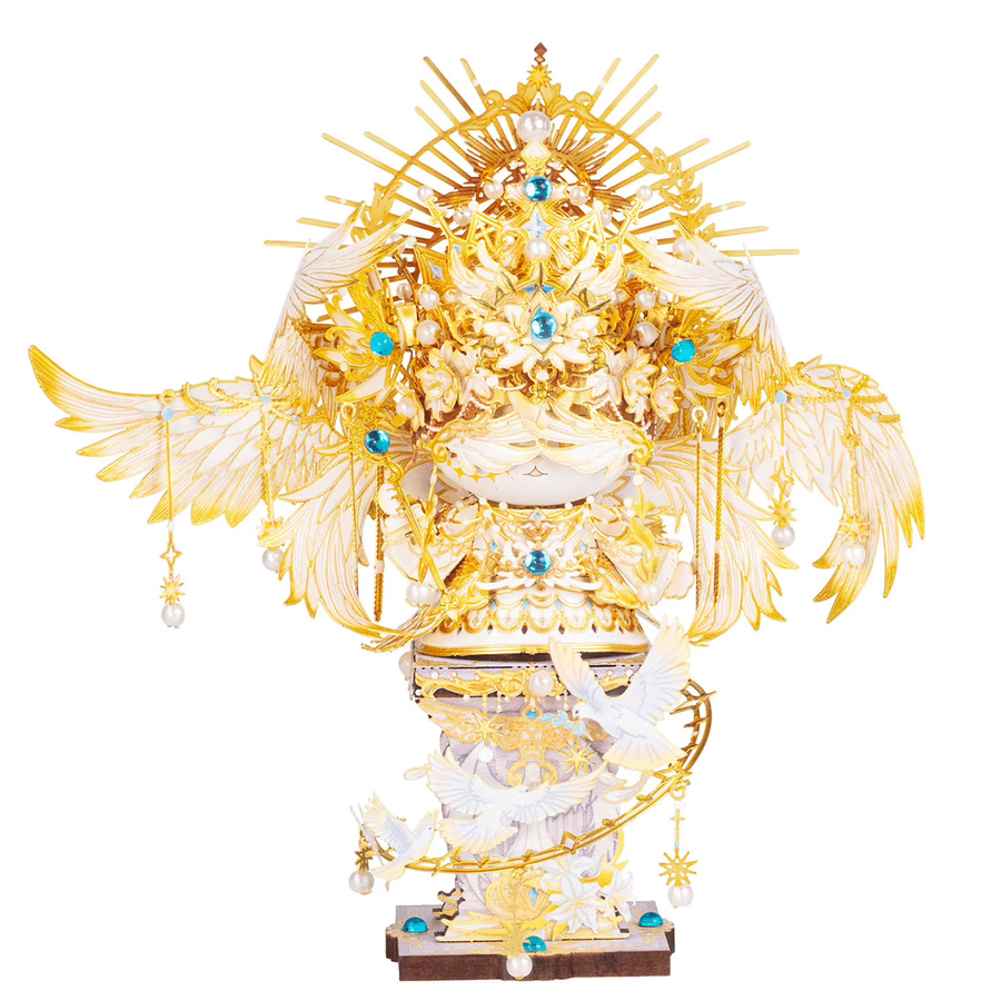 MU X MIAO SPACE Angel Cat, 3D Metallpuzzle, Weltraum, Gold - Bild 3