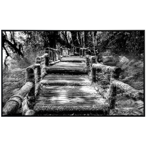 papermoon Infrarotheizung EcoHeat Waldbrücke Schwarz Weiss mit Matt-Effekt und App-Steuerung - Bild 2