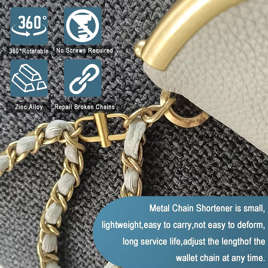10 verstellbare Metallschnallen von JAY HOME in Gold aus Stahl für Handtaschen und Riemen - Bild 2