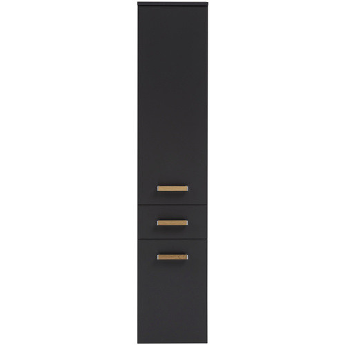 SCHILDMEYER Hochschrank Duo in Schwarz, modern und matt, Breite: 32,7 cm, Höhe: 160 cm, Tiefe: 35,3 cm - Bild 2