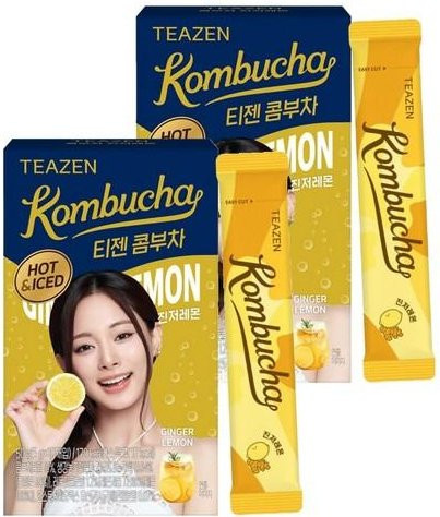 TEAZEN Kombucha Getränkepulver Ingwer Zitrone, Instant, 100 g - Bild 1