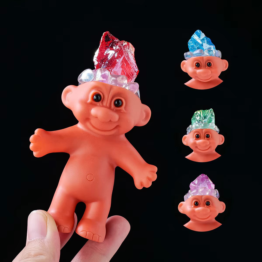 Runyangshi Handgemachte Kristall Quarz Dekofigur Baby in Bunt, Tischdekoration für Weihnachten - Bild 3