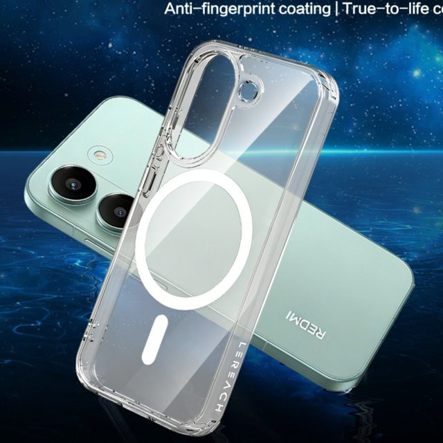 Magnetische Hartschalenhülle aus TPU und PC für Poco X8 Pro, transparent und sturzsicher - Bild 1