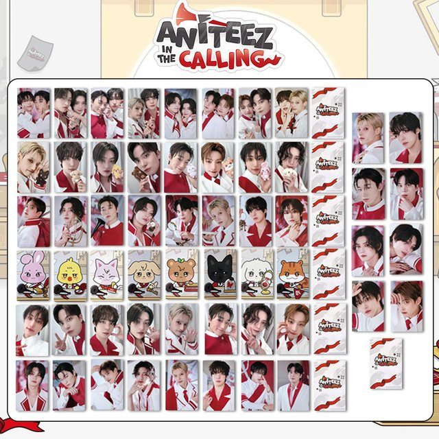 ATEEZ Anime Lomo Fotokarten, Charakter-Sammelkarten, Mini-Karten, bunt - Bild 1