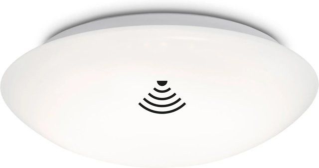 Briloner Elipso LED Deckenleuchte mit Bewegungsmelder und Dämmerungssensor, Weiß, B/T/H: 27,8 x 27,8 x 6,5 cm - Bild 1