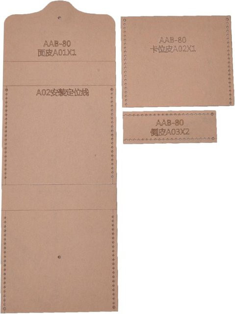 Igeteck Acryl Schablone für DIY Münzbörse und Geldbörse aus Leder, transparent und beige - Bild 1