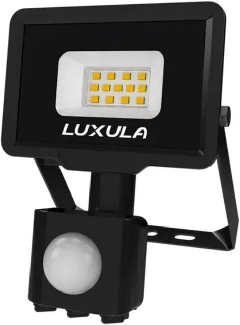 LUXULA LED Außenstrahler mit Bewegungsmelder, 10W Fluter in Schwarz, 1000lm, 4000K Neutralweiß, IP65 wetterfest - Bild 1
