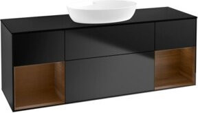 V&B Waschtischunterschrank Finion Wandbeleuchtung in Blau Lacquered, Breite: 160 cm, Tiefe: 50,1 cm, Höhe: 50,1 cm - Bild 1