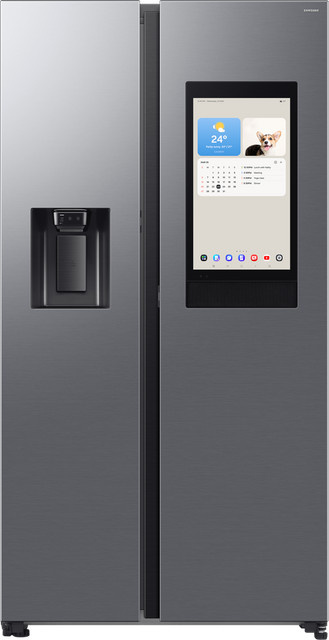 Samsung Family Hub RS97F Side by Side Kühlschrank mit View Inside und Wassertank, 614 l, Edelstahl Silber/Grau - Bild 1