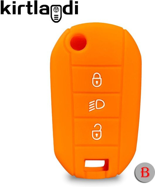 Schutzhülle für Fernbedienung und Schlüssel in Orange für Peugeot und Citroen Modelle - Bild 1