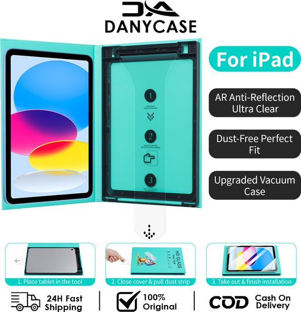 Displayschutzfolie aus gehärtetem Glas für Apple iPad Air 11 M4, 10. Generation, transparent, 1 oder 2 Stück - Bild 1