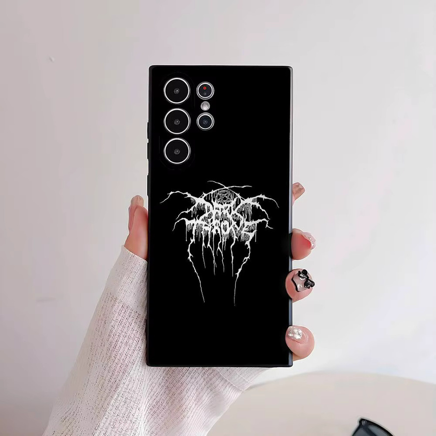 D-DARKTHRONES Band Handyhülle für Samsung Galaxy S25 S24 S23 S22 S21 S20 Plus 5G Ultra Frosted Non-Slip Soft Cover in Schwarz - Bild 2