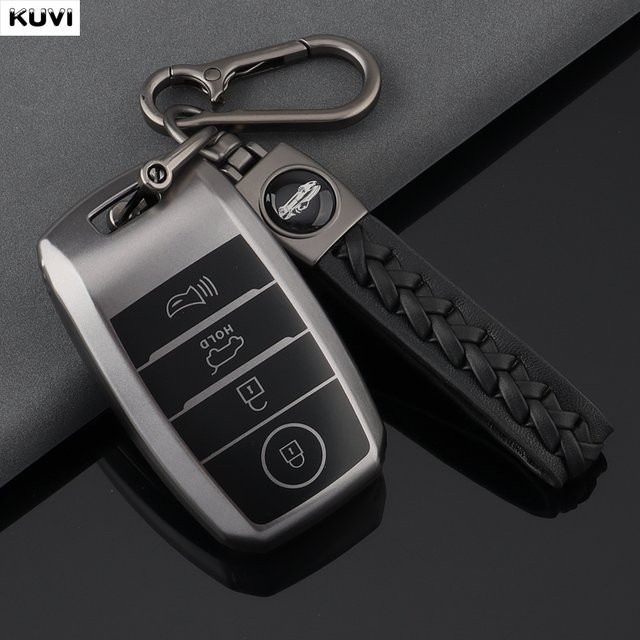 Kuvi TPU Auto-Smart-Key-Hülle für KIA Sportage Cerato Optima K2 K3 K4 K5 RIO Picanto Soul Sorento Sedona 3 4 Tasten in Grau - Bild 1