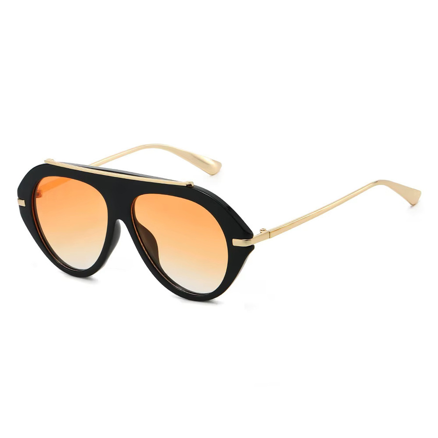 Salutami Sonnenbrille, oval, Vollrand, Metall, Damen, Orange - Bild 4