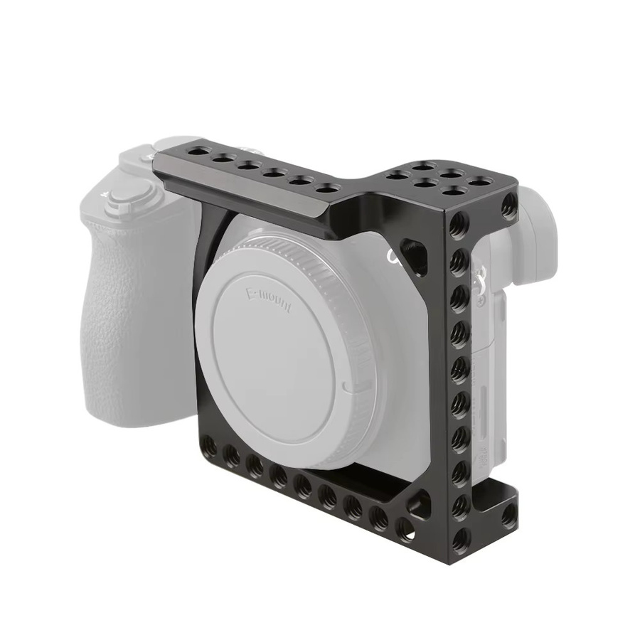 Camvate Kamera Käfig Rig für Sony Alpha a6000 a6300 a6400 a6500 a6600 mit NATO-Schiene und 1/4"-20 Montagepunkten in Schwarz - Bild 2