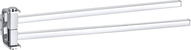 Brillantbad BOLO Doppelhandtuchhalter schwenkbar aus Messing in Chrom poliert, B/H/T: 39,9 x 8,2 x 4,7 cm - Bild 1