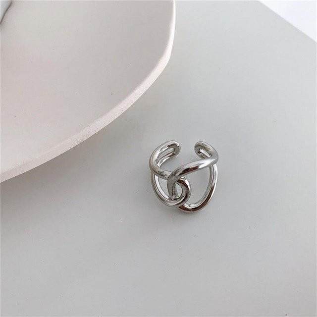 Ring 925 Sterling Silber, Knotenkreuz, Offener Ring, Damen - Bild 1