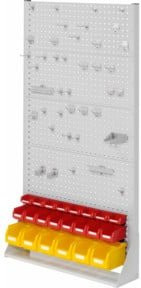 Kappes Stellwand RasterPlan Gr. 5 einseitig in RAL 7035 Grau mit Ausstattung 2, freistehend - Bild 1