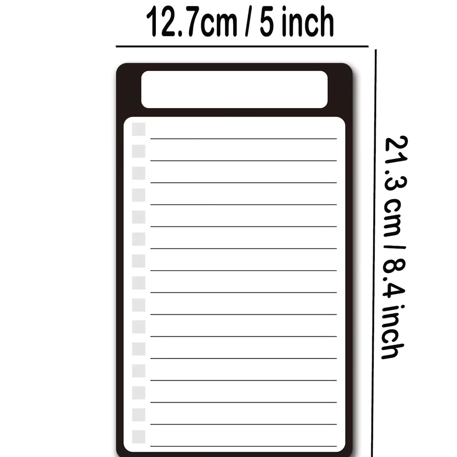 5er-Set Magnetische Kühlschrank-Nachrichtentafeln in Weiß, wiederverwendbare Whiteboards inklusive Marker als Einkaufslisten-Planer für deine Küche - Bild 5
