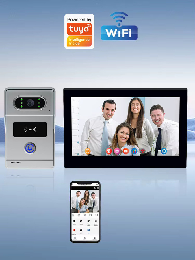 LUCKING DOOR Smart Video-Türklingel mit 1080P Video-Gegensprechanlage, WLAN, Touchscreen und 2-Wege-Audio, kompatibel mit der TUYA App zur Entriegelung - Bild 5