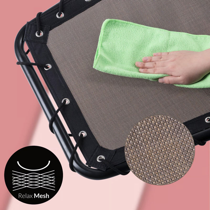 CASARIA Relaxliege Eve Mokka mit Schaukelfunktion in Braun aus Textilene und Stahl - Bild 5