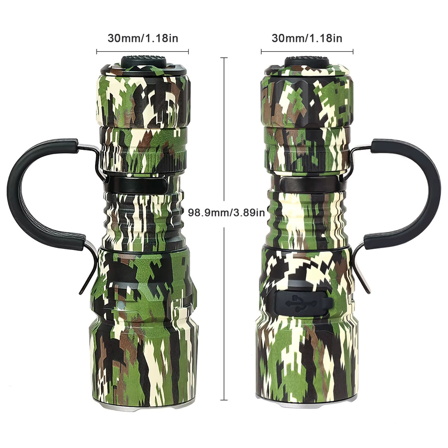 Wurkkos TD07 Taktische Taschenlampe Schwarz mit 1300 Lumen, Weitwurf, IP68 wasserdicht und 18350 Akku - Bild 2